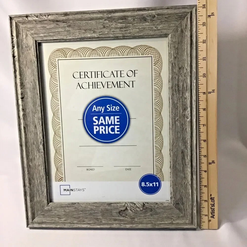 Mainstays 8.5x11 Rustic Gray Decorative Tabletop Picture Frame